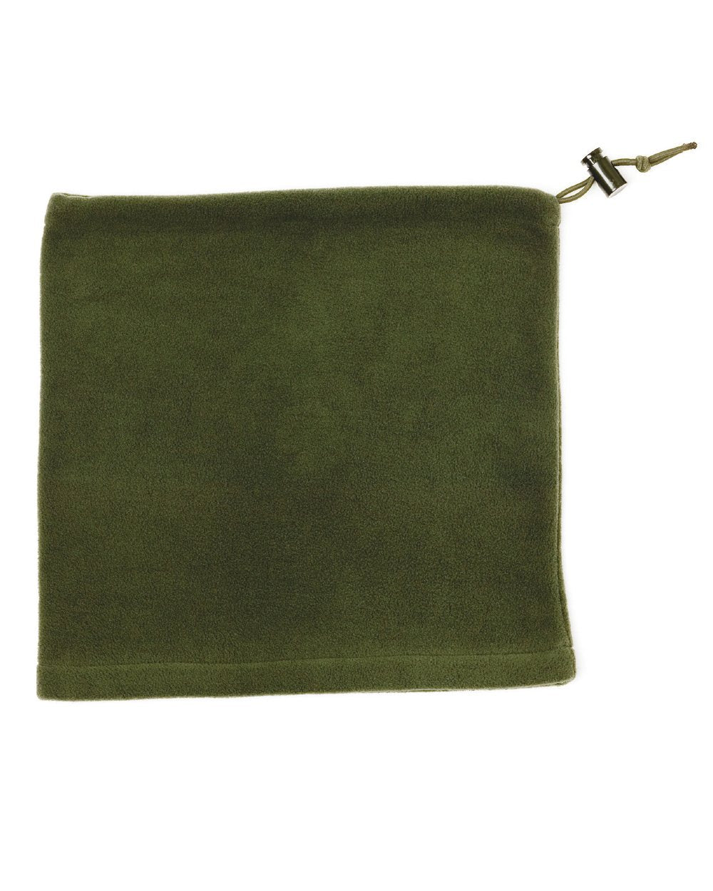 Khaki coloured Percussion Fleece Neck Warmer on white background #colour_khaki