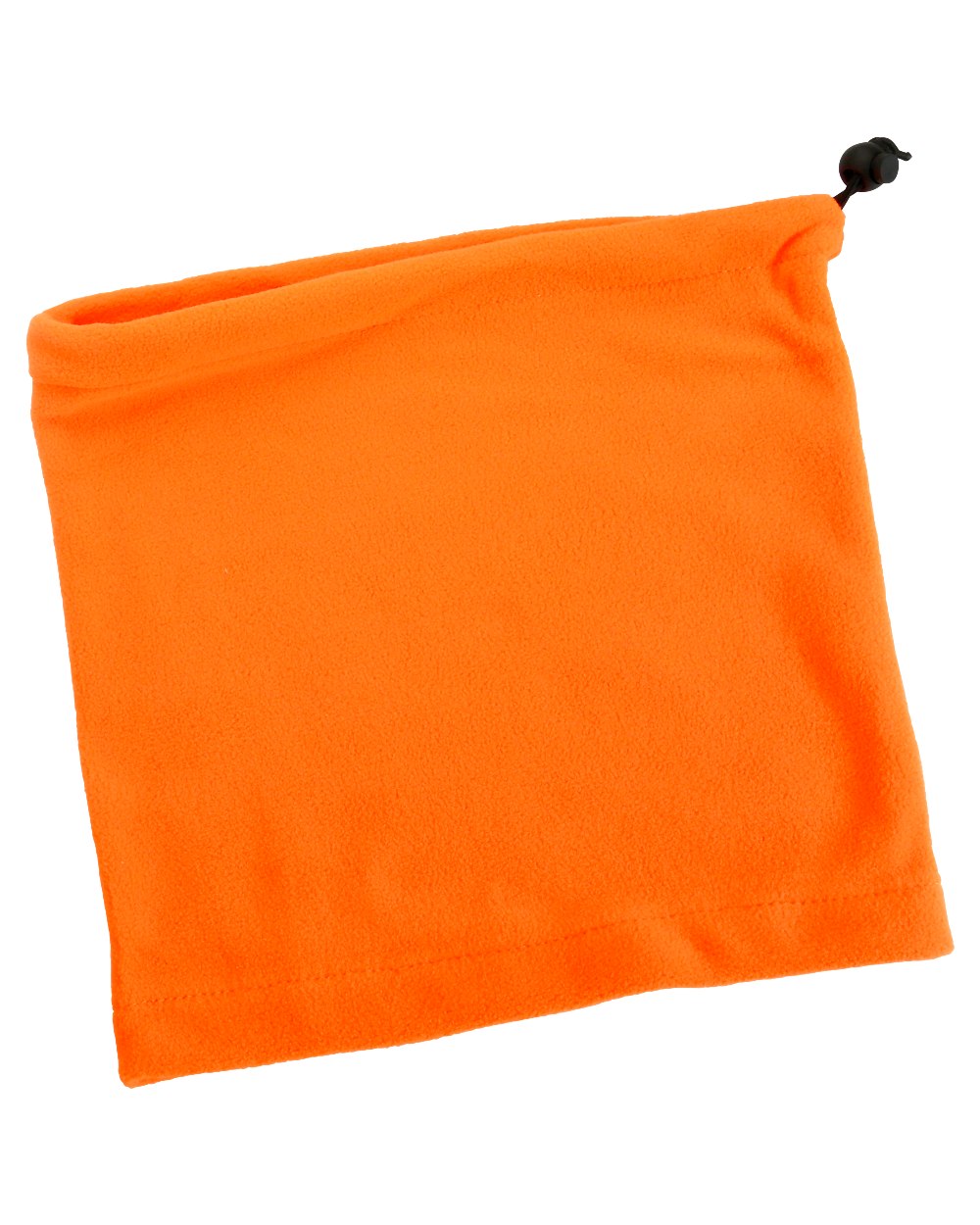 Orange coloured Percussion Fleece Neck Warmer on white background #colour_orange