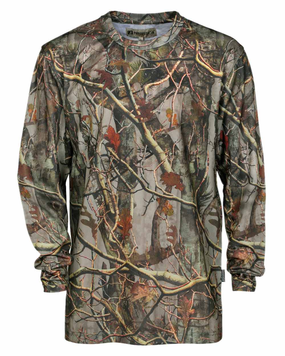 Forest Evo coloured Percussion Ghostcamo Long Sleeve T-Shirt on white background #colour_forest-evo