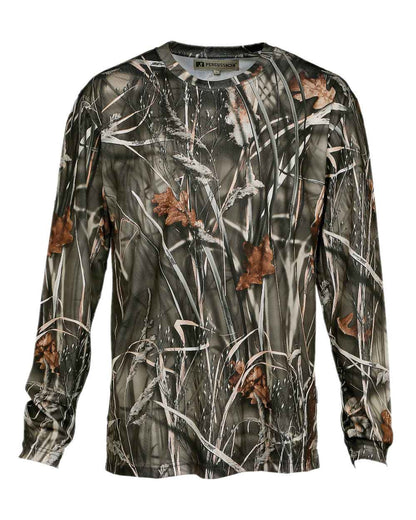 Ghostcamo Wet coloured Percussion Ghostcamo Long Sleeve T-Shirt on white background #colour_ghostcamo-wet