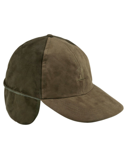 Khaki coloured Percussion Grand Nord Baseball Cap on white background #colour_khaki