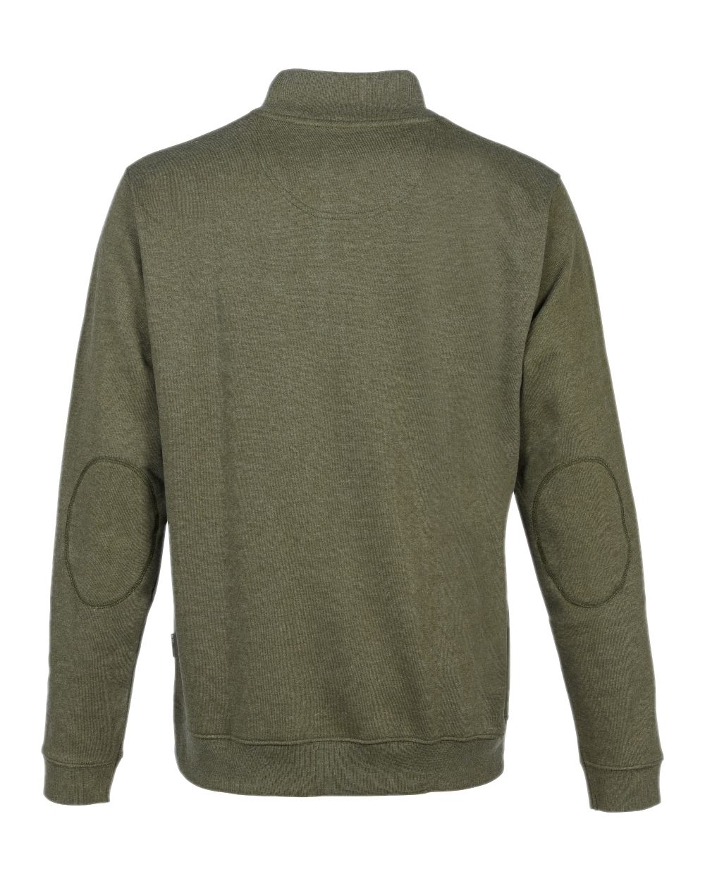 Khaki coloured Percussion High Neck Sweatshirt on white background #colour_khaki