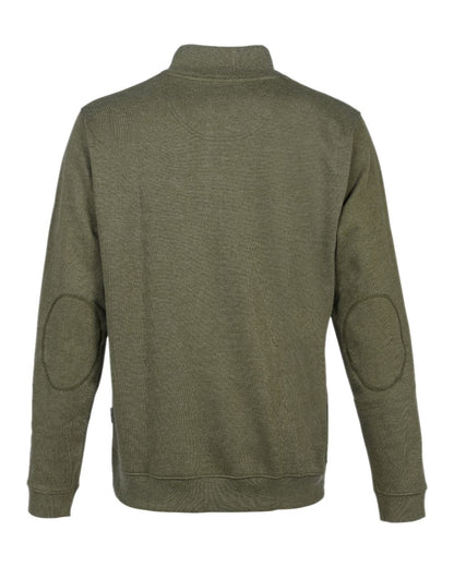 Khaki coloured Percussion High Neck Sweatshirt on white background #colour_khaki