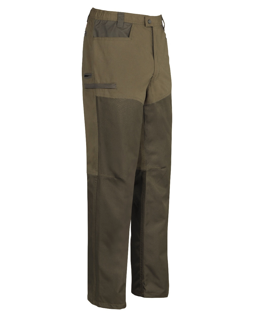 Khaki coloured Percussion Imperlight Reinforced Trousers on white background #colour_khaki