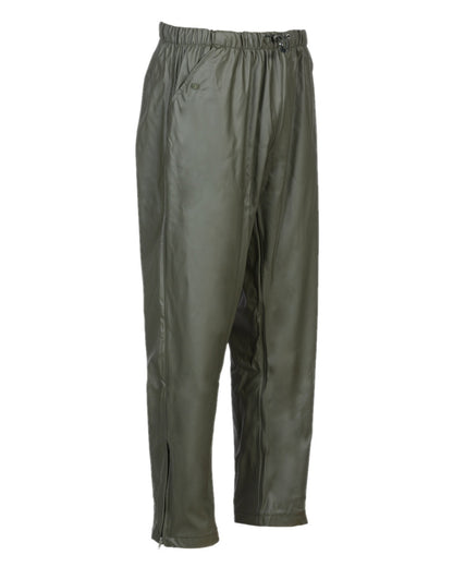 Khaki coloured Percussion Impersoft Waterproof Trousers on white background #colour_khaki