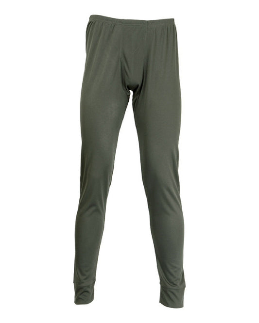 Khaki coloured Percussion Megadry Long Johns on white background #colour_khaki