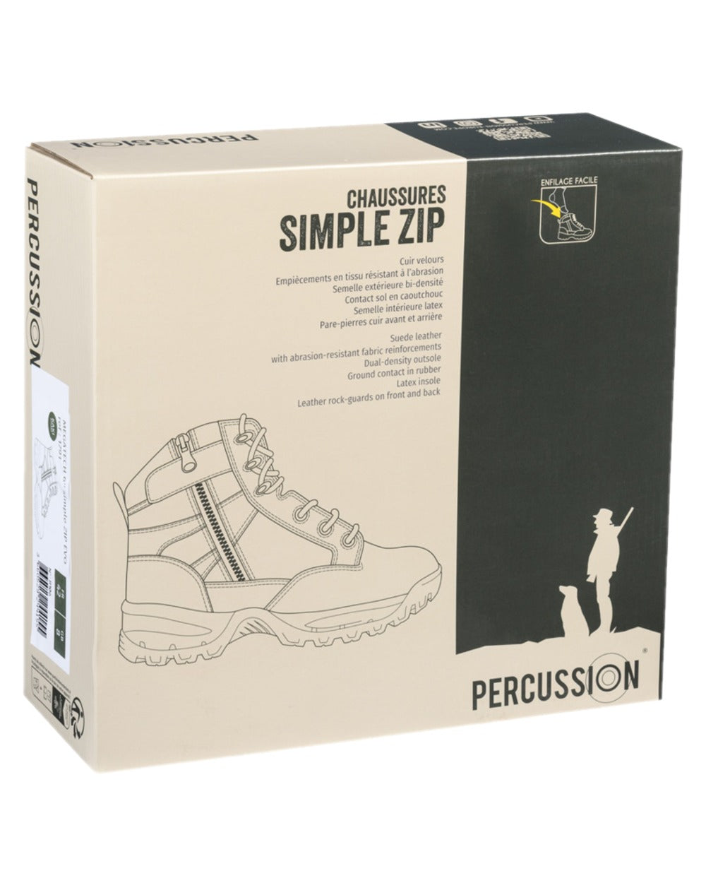 Beige Coloured Percussion Mens Megatech EVO 6'' One Zip Shoes on white background #colour_beige