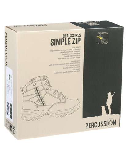 Beige Coloured Percussion Mens Megatech EVO 6'' One Zip Shoes on white background #colour_beige