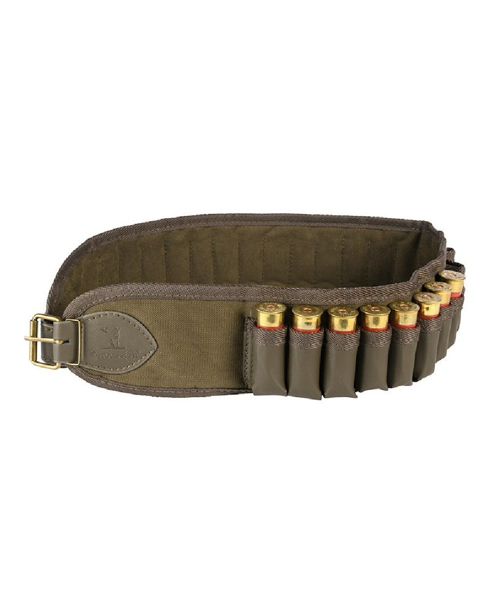 Khaki coloured Percussion Rambouillet Cartridge Belt on white background #colour_khaki