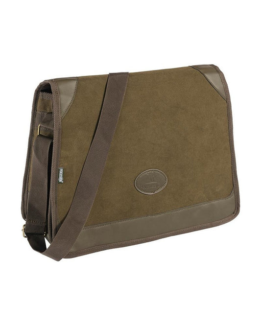 Khaki coloured Percussion Rambouillet Game Bag on white background #colour_khaki