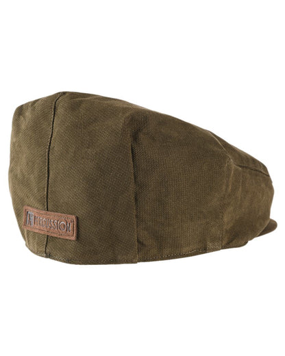 Khaki coloured Percussion Rambouillet Original Flat Cap on white background #colour_khaki