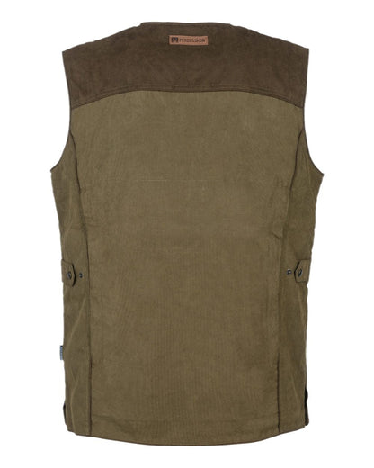 Khaki coloured Percussion Rambouillet Original Waterproof Waistcoat on white background #colour_khaki