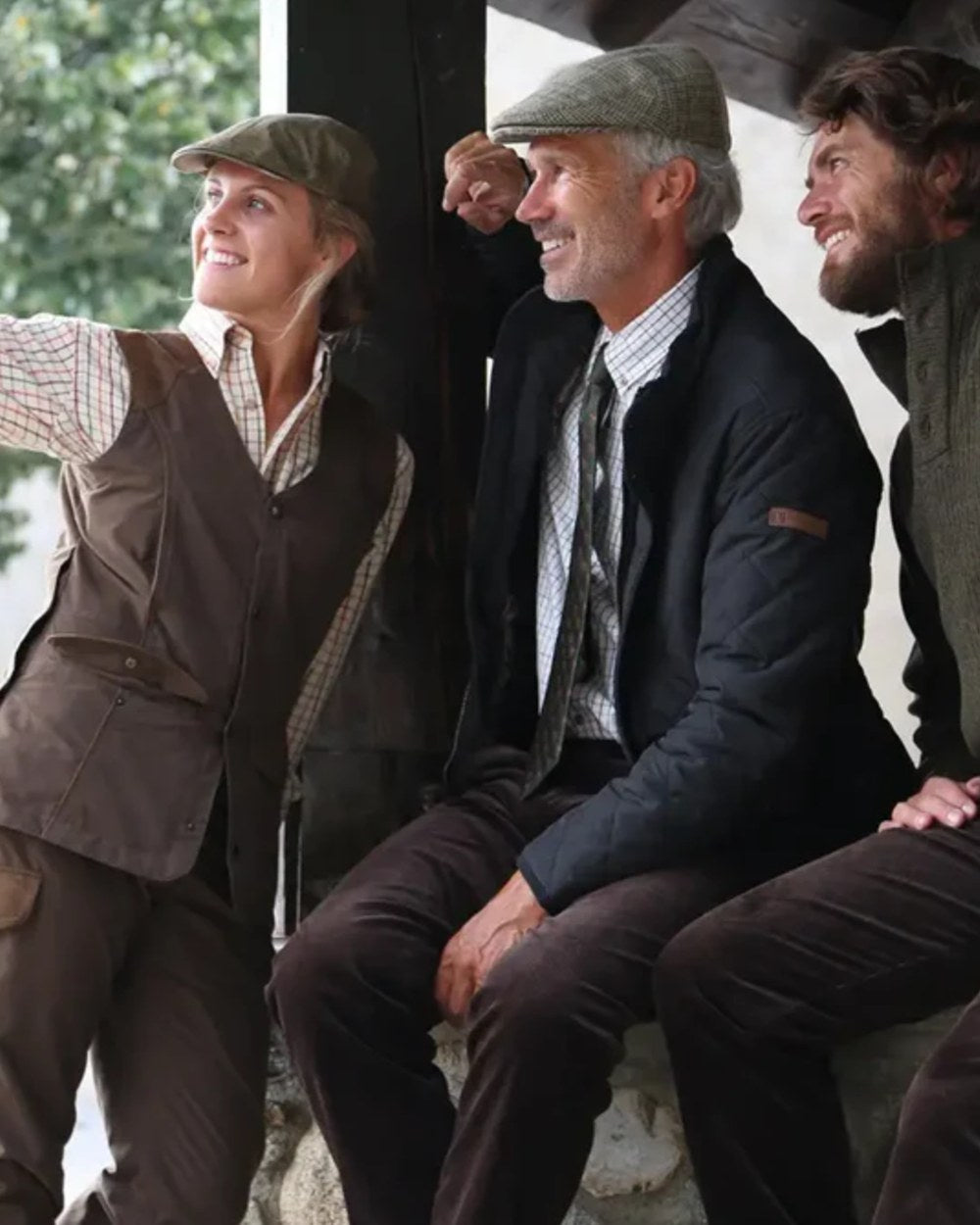 Marine Blue coloured Percussion Stallion Quilted Jacket on forest background #colour_marine-blue