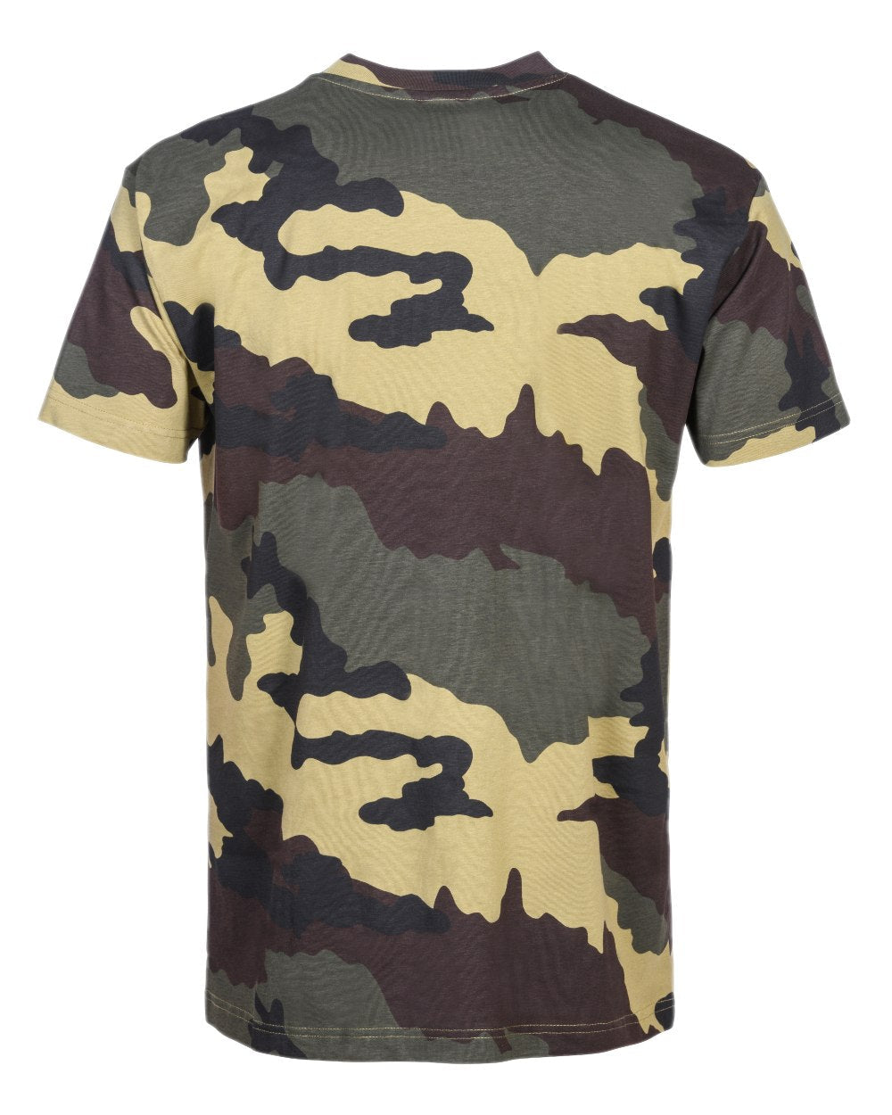 Khaki Beige Camo coloured Percussion T-Shirts Camo Three Pack on white background #colour_khaki-beige-camo