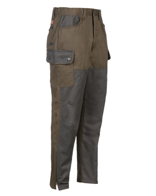 Khaki coloured Percussion Tradition Trousers on white background #colour_khaki