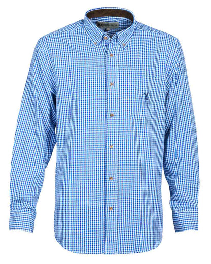 Blue coloured Percussion Traditional Shirt on white background #colour_blue