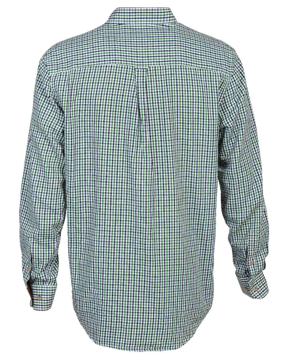 Khaki coloured Percussion Traditional Shirt on white background #colour_khaki