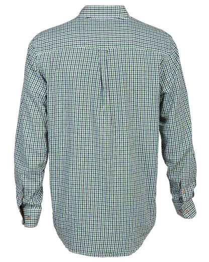 Khaki coloured Percussion Traditional Shirt on white background #colour_khaki