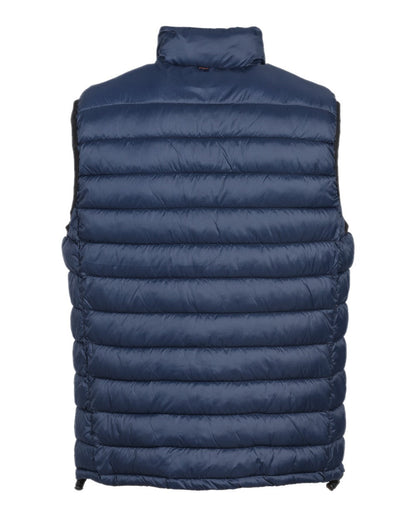 Blue coloured Percussion Trekking Quilted Gilet on white background #colour_blue