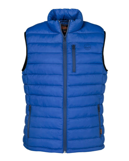 Denim Blue coloured Percussion Trekking Quilted Gilet on white background #colour_denim-blue
