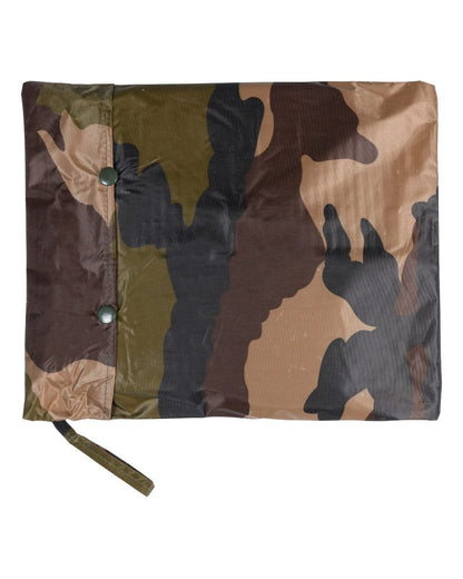 Central Europe Camo coloured Percussion Waterproof Poncho on white background #colour_central-europe-camo