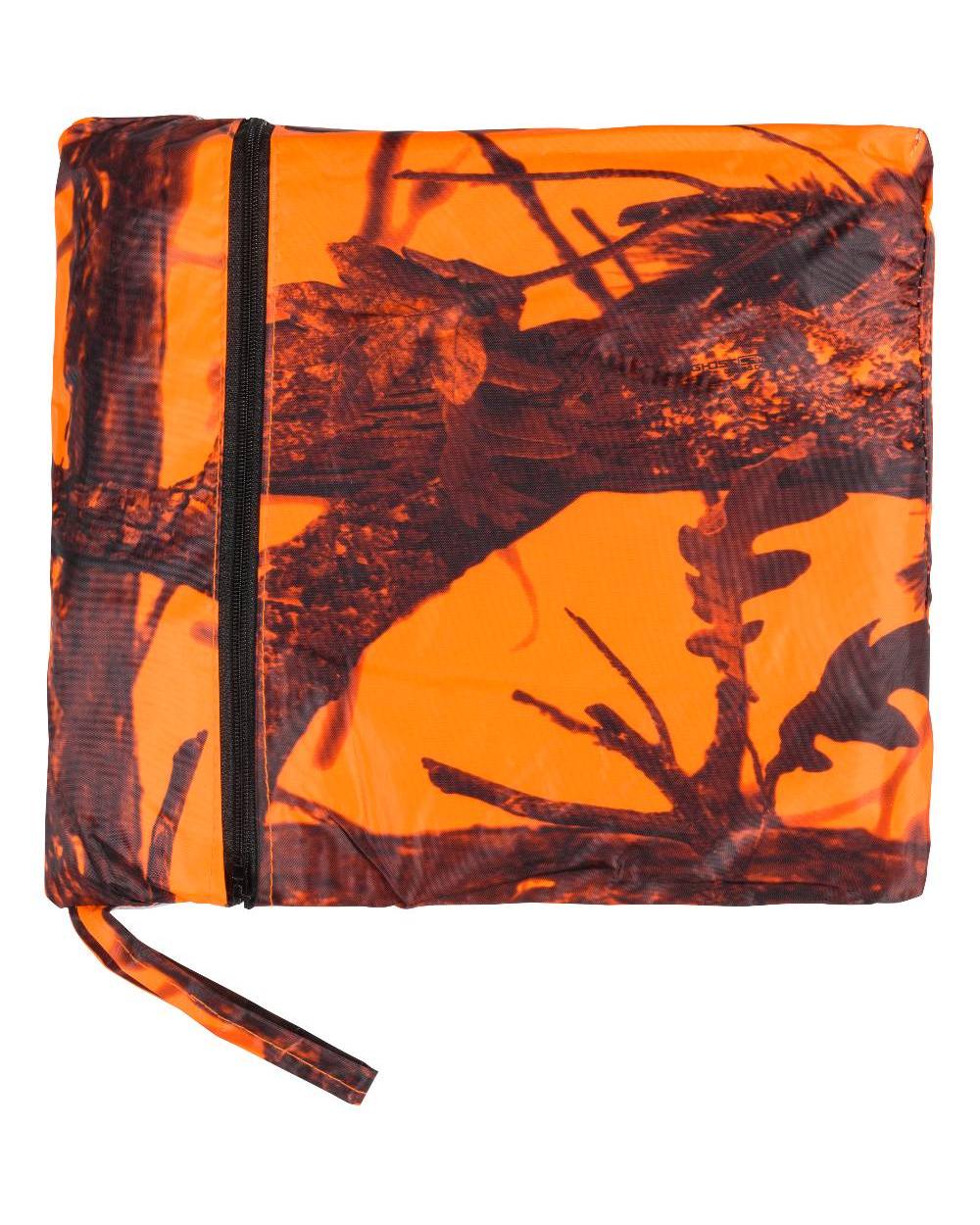 Ghostcamo Blaze coloured Percussion Waterproof Poncho on white background #colour_ghostcamo-blaze