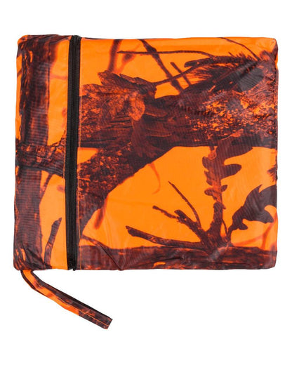 Ghostcamo Blaze coloured Percussion Waterproof Poncho on white background #colour_ghostcamo-blaze