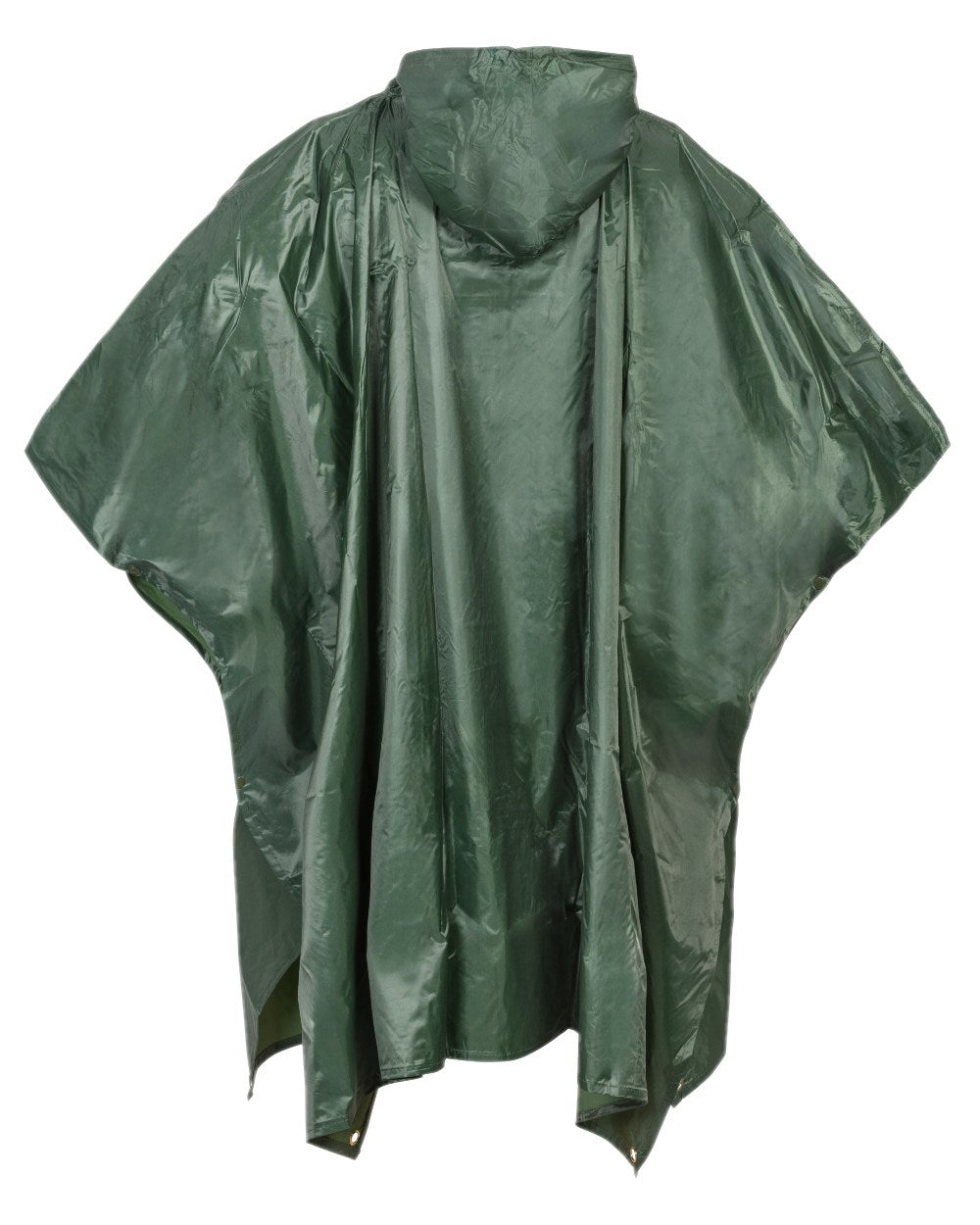 Khaki coloured Percussion Waterproof Poncho on white background #colour_khaki