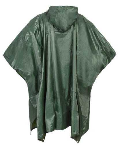 Khaki coloured Percussion Waterproof Poncho on white background #colour_khaki