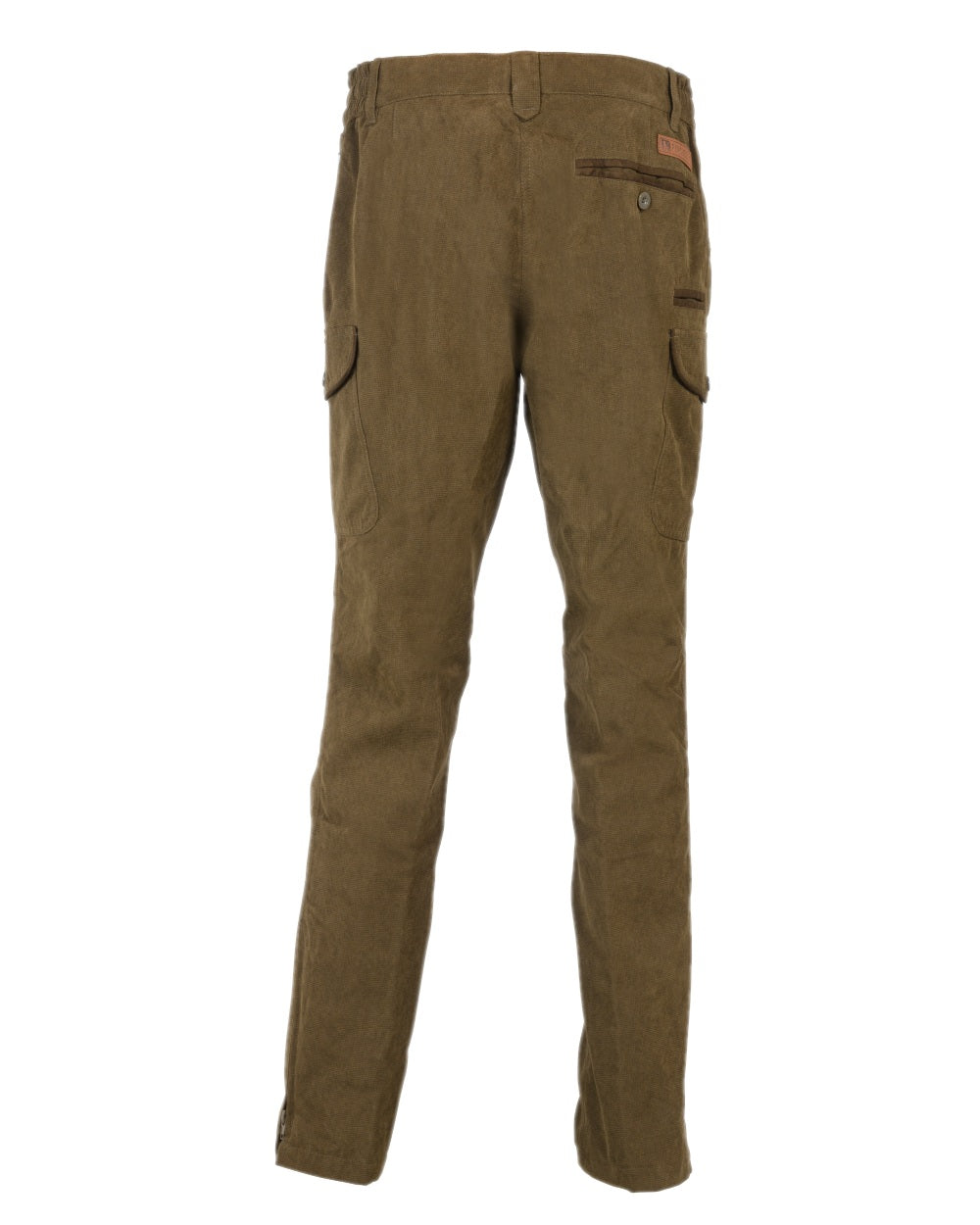 Khaki coloured Percussion Womens Rambouillet Original Trousers on white background #colour_khaki