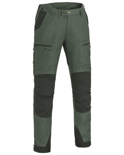 Mid Green Mossgreen coloured Pinewood Childrens Caribou TC Trousers on white background #colour_mid-green-mossgreen