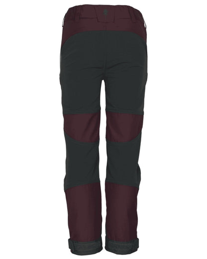 Plum Dark Anthracite coloured Pinewood Childrens Caribou TC Trousers on white background #colour_plum-dark-anthracite