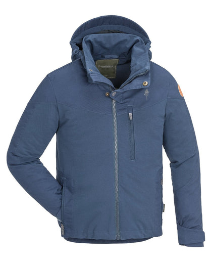 Dark Dive coloured Pinewood Childrens Finnveden Hybrid Jacket on white background #colour_dark-dive