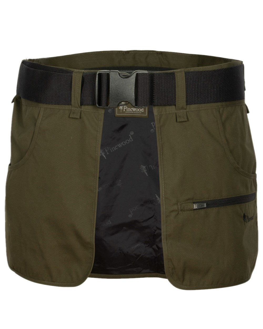 Moss Green Coloured Pinewood Dog Sports Waist Belt on white background #colour_moss-green