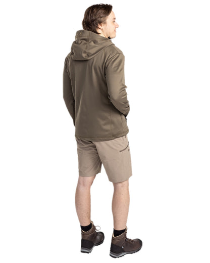 Olive Coloured Pinewood Finnveden Hoodie on white background #colour_olive