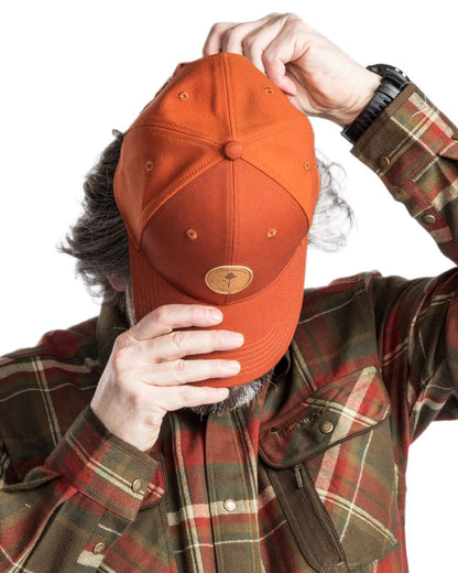 Terracotta Coloured Pinewood Finnveden Hybrid Cap on white background #colour_terracotta