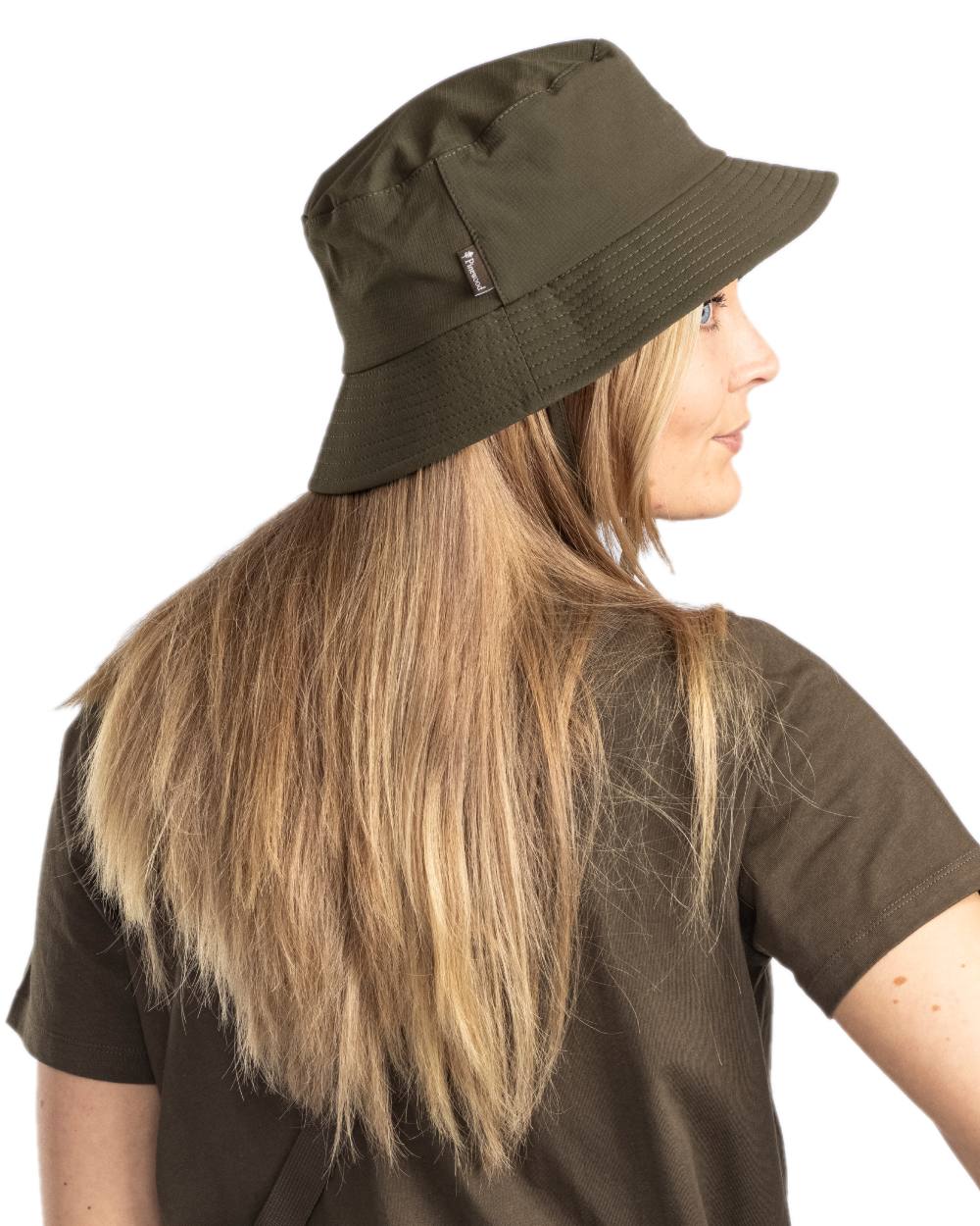 Moss Green Coloured Pinewood Insectsafe Hat on white background #colour_moss-green