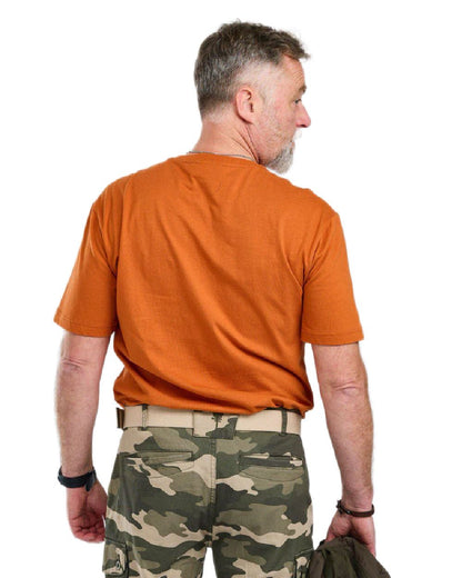 White Pine Burned Orange Coloured Pinewood Mens 3-Pack T-Shirt on white background #colour_white-pine-burned-orange