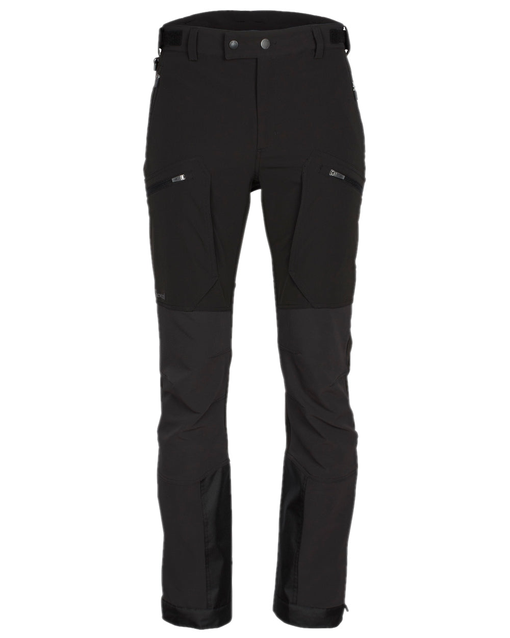 Black Coloured Pinewood Mens Abisko Adventure Trousers on white background #colour_black