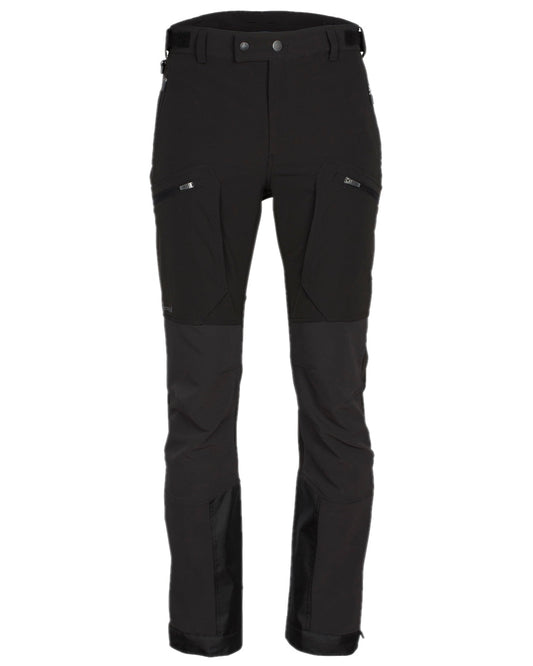 Black Coloured Pinewood Mens Abisko Adventure Trousers on white background #colour_black