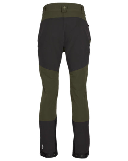 Moss Green Coloured Pinewood Mens Abisko Adventure Trousers on white background #colour_moss-green