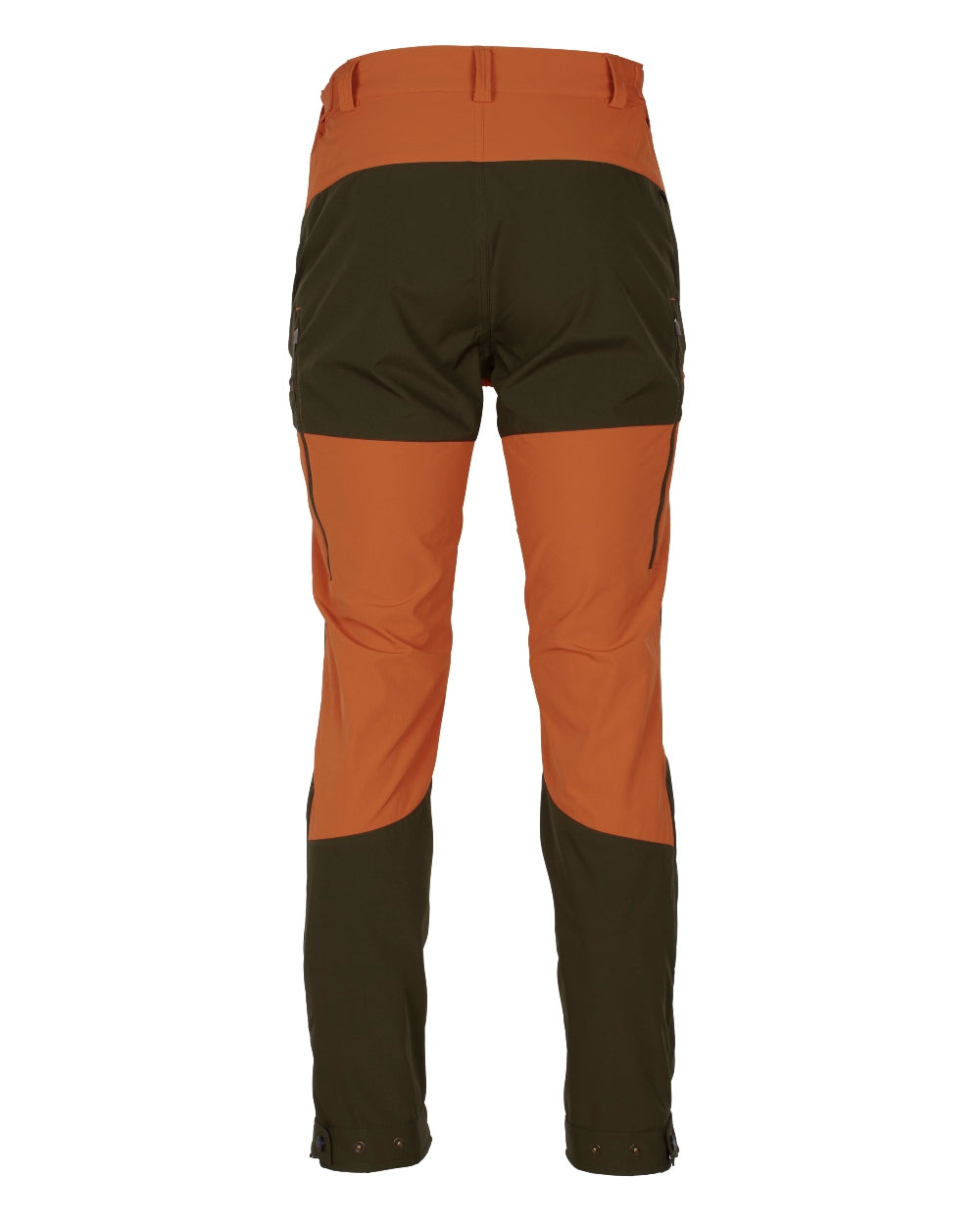 Burned Orange Mossgreen Coloured Pinewood Mens Abisko Brenton Trousers on white background #colour_burned-orange-mossgreen