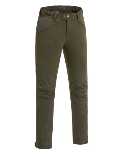 Dark Olive Suede Brown Coloured Pinewood Mens Abisko Brenton Trousers on white background #colour_dark-olive-suede-brown