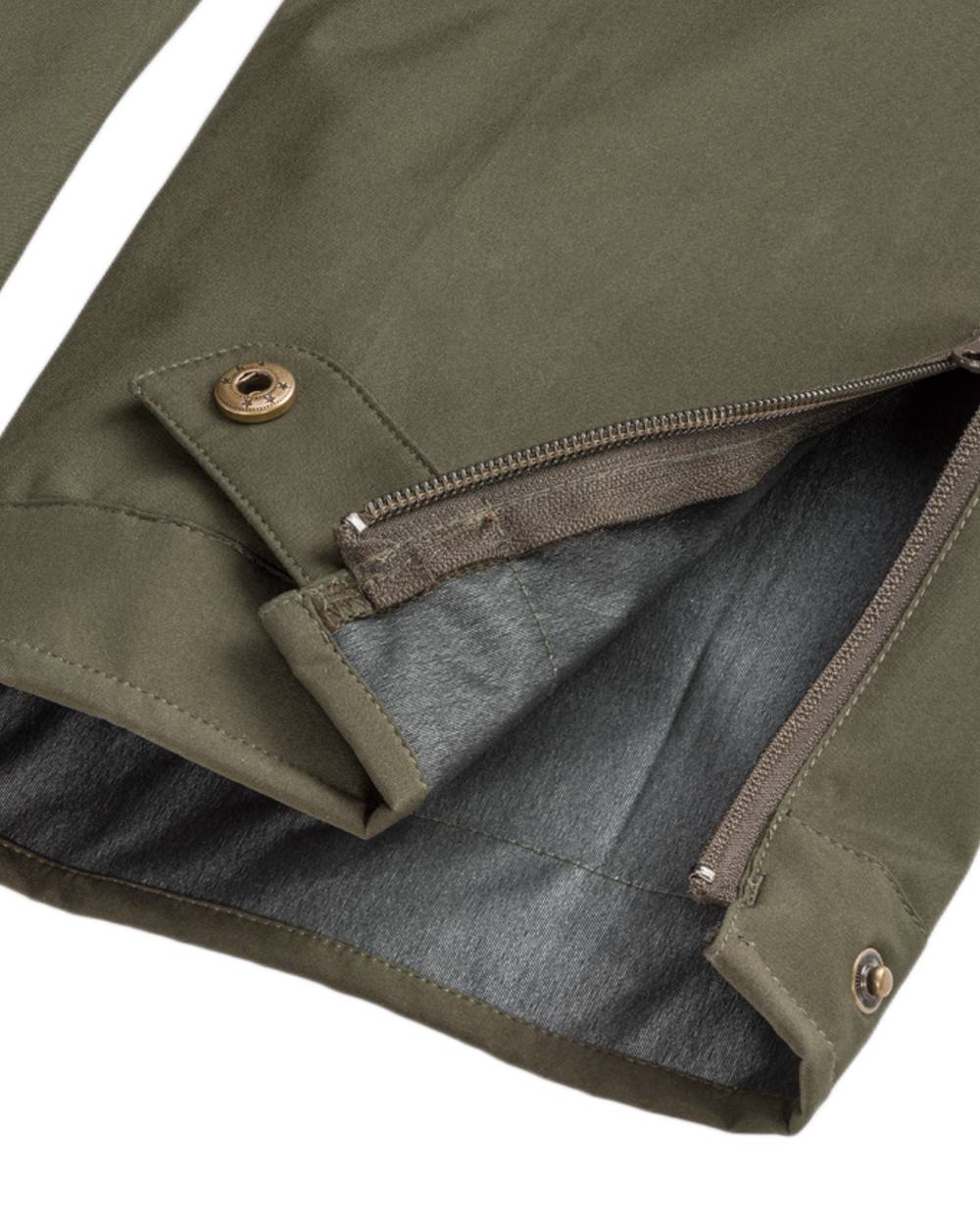 Dark Olive Suede Brown Coloured Pinewood Mens Abisko Brenton Trousers on white background #colour_dark-olive-suede-brown
