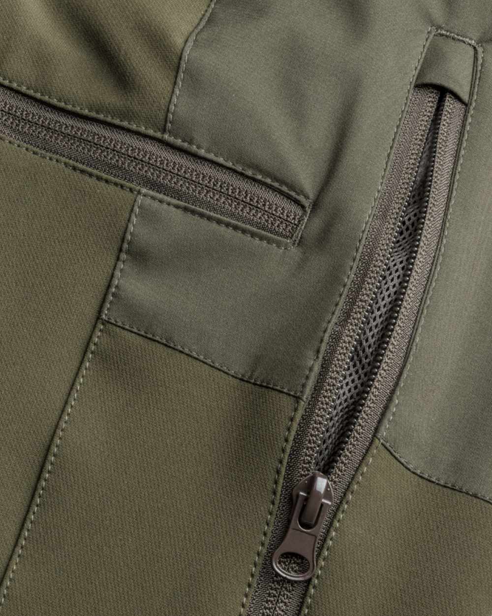 Dark Olive Suede Brown Coloured Pinewood Mens Abisko Brenton Trousers on white background #colour_dark-olive-suede-brown