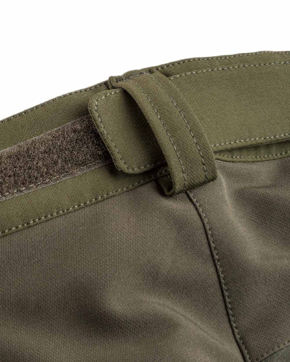 Dark Olive Suede Brown Coloured Pinewood Mens Abisko Brenton Trousers on white background #colour_dark-olive-suede-brown
