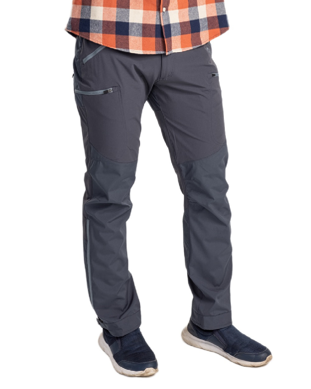Indigo Blue Coloured Pinewood Mens Abisko Brenton Trousers on white background #colour_indigo-blue