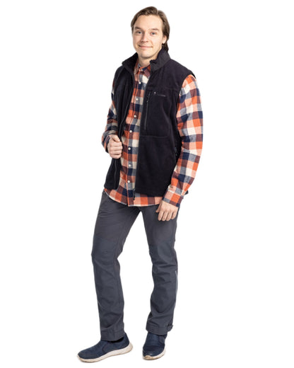 Indigo Blue Coloured Pinewood Mens Abisko Brenton Trousers on white background #colour_indigo-blue
