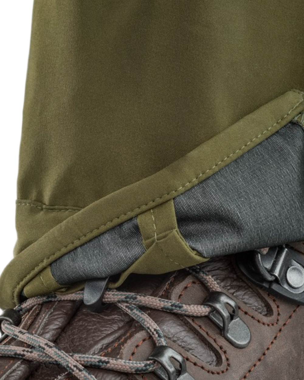 Leaf Hunting Olive Coloured Pinewood Mens Abisko Brenton Trousers on white background #colour_leaf-hunting-olive