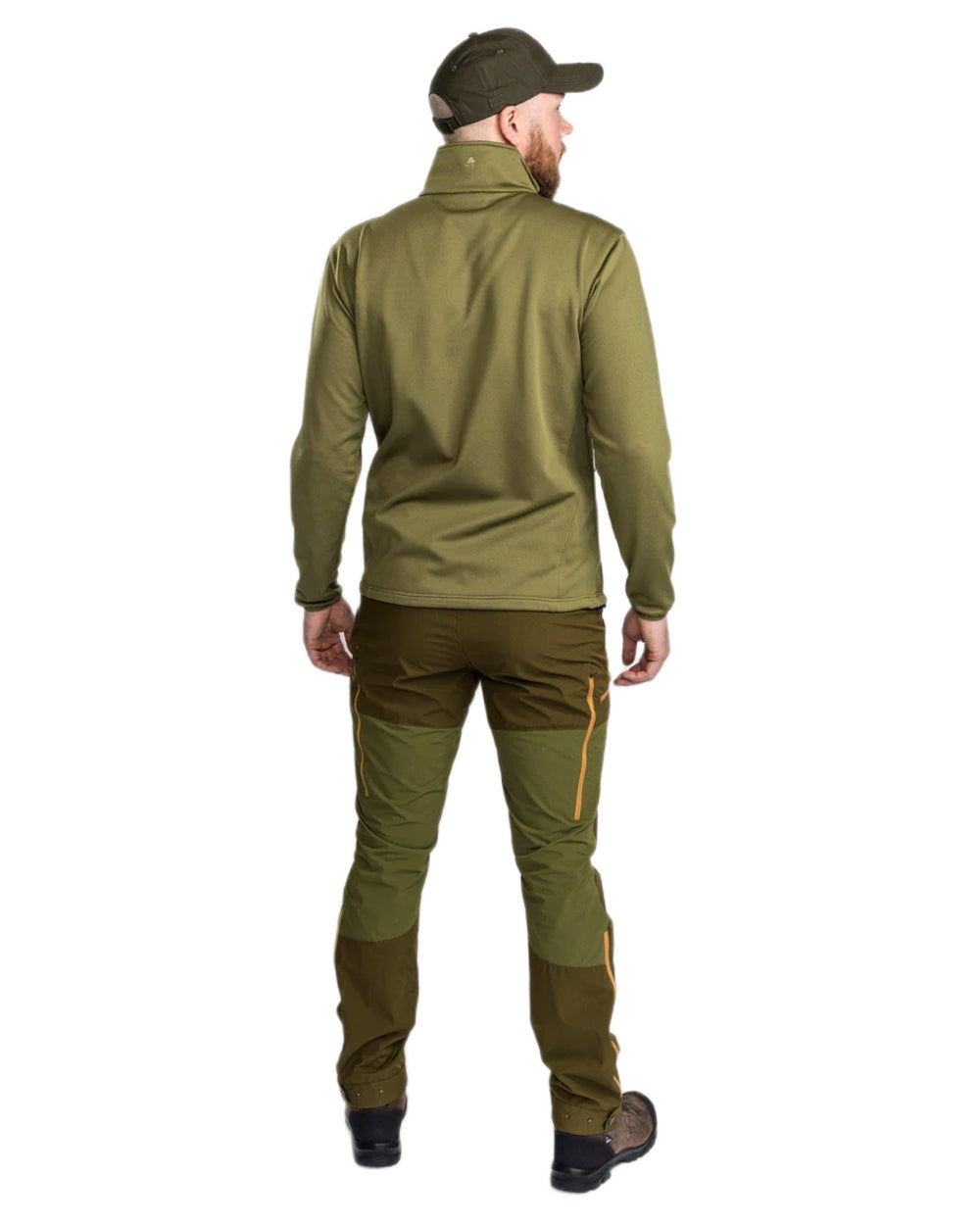 Leaf Hunting Olive Coloured Pinewood Mens Abisko Brenton Trousers on white background #colour_leaf-hunting-olive